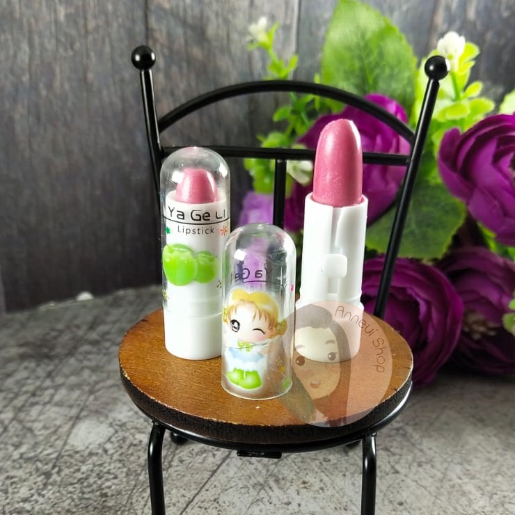 Mini Lipstick Ya Ge Li Mainan Anak Aroma Buah Rasa Fruits Flavour Warna Cantik for Girls Kids Murah Termurah Pewarna Bibir