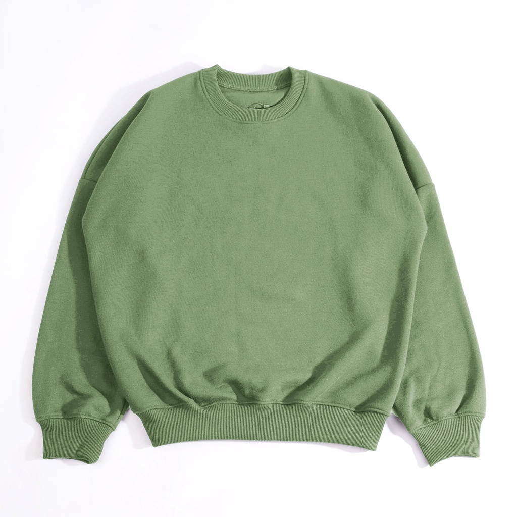 Crewneck Boxy Oversized Sage Green