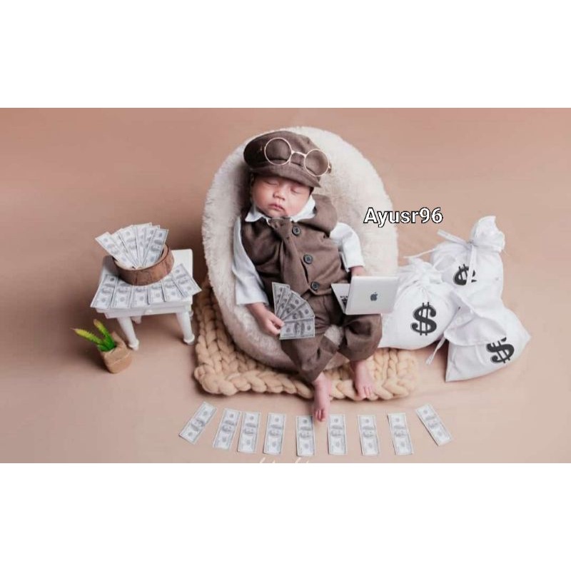 kostum baby bos baju baby bos jas newborn jas bayi baju bayi properti foto newborn properti