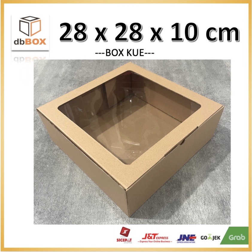 

BOX MIKA 28x28x10 kardus die cut, untuk kue hampers gift box MIKA MIKA-