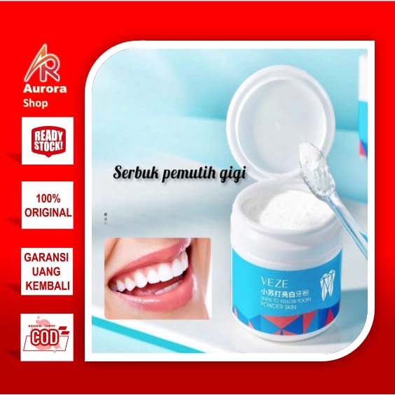 [BPOM] - Pemutih Gigi Veze Serbuk Gigishine Yellow Tooth Powder Skin