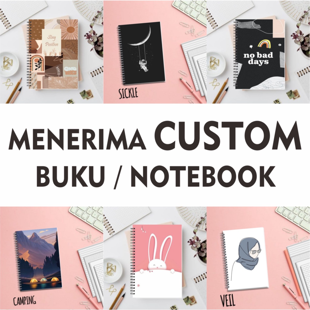 

Custom Notebook A5 A6 Murah Hadiah Souvenir Happy Birthday Graduation Merchandise Buku Seminar
