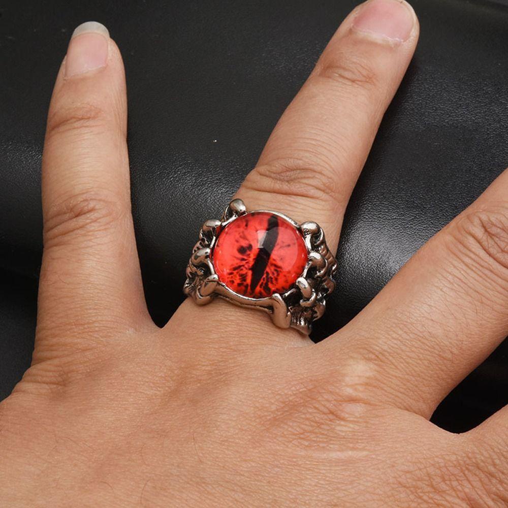 Mxbeauty Cincin Pria Cincin Indah Unik Lucu Manis Gadis Hadiah Mata Jahat Paduan Hip Hop Perhiasan Fashion