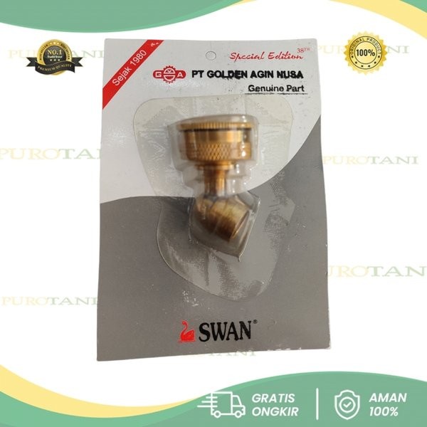 Nozzle Spuyer Swan Original GA Lubang 4 Kuningan