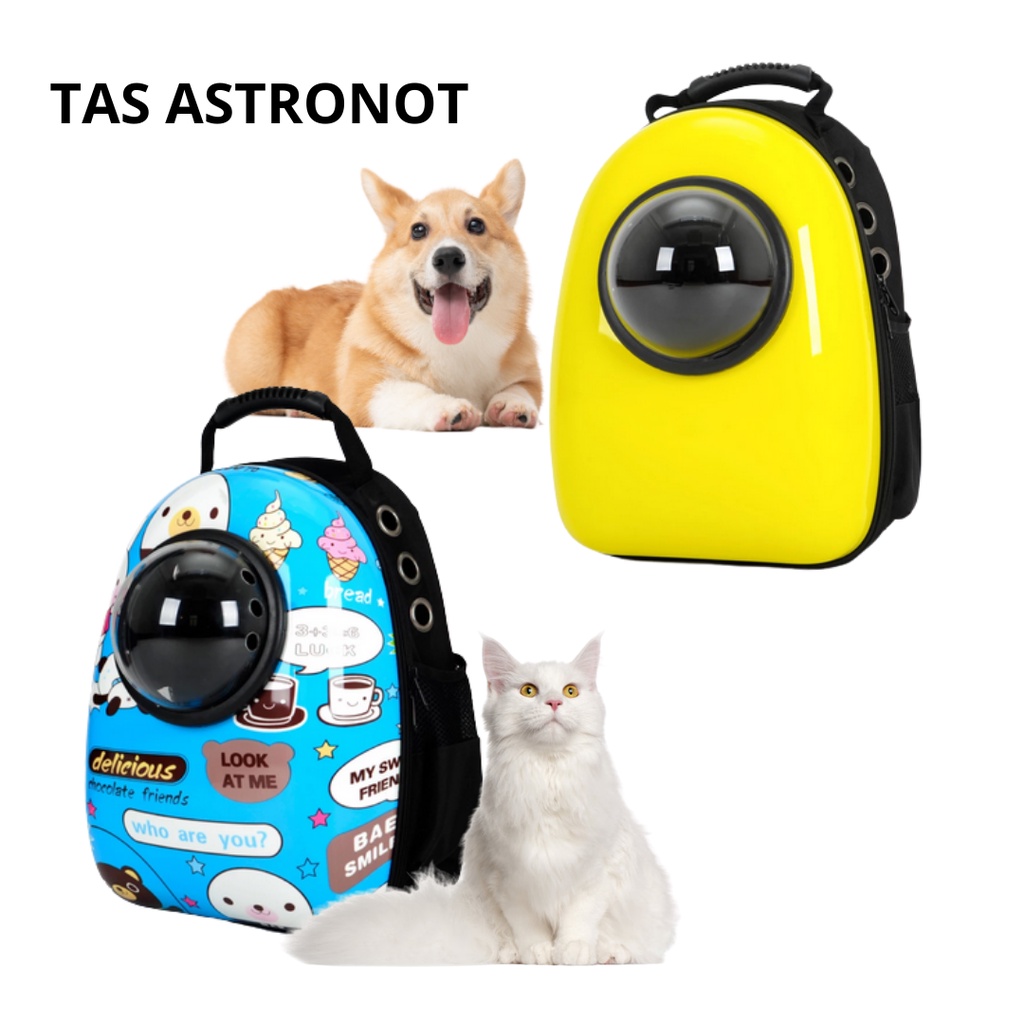 Tas Astronot - Pet Bag Traveling Astronot Motif untuk Kucing Anjing