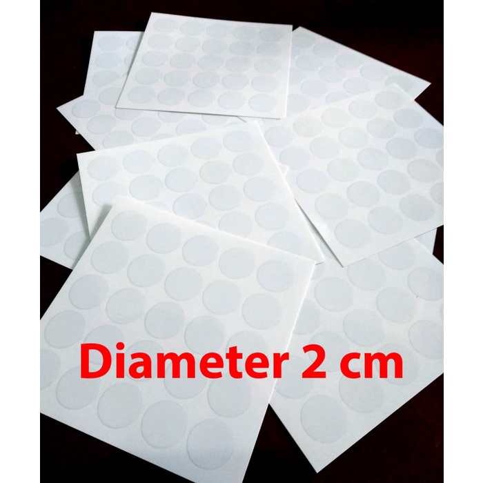 

Sticker Bulat diameter 2 cm Transparan Polos Bundar (1.000 stiker)