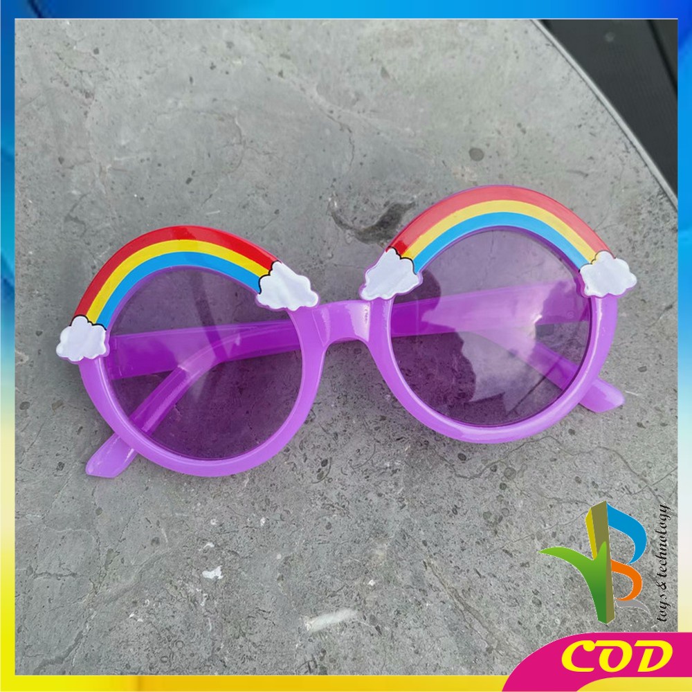 RB-C674 Kacamata Hitam Anak Pelangi Kacamata Unisex Fashion Anak Kaca Mata Kids Sunglasses / Kacamata Anak Warna Rainbow Import