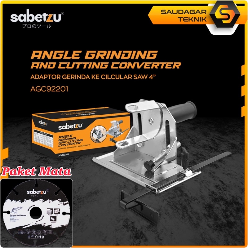 Dudukan Gerinda Circular Saw 4&quot; SABETZU Adaptor Stand Gerinda Circular Saw 4 Inch Adapter Gerinda Duduk Circle Saw Adaptor Merubah Mesin Gerinda Menjadi Mesin Circular Saw