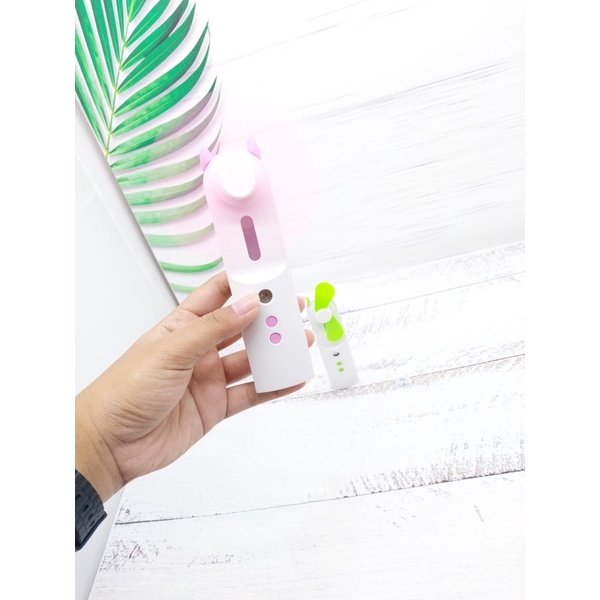 (PAP) Kipas Portable nano spray / KIPAS NANO SPRAY 2 IN 1 USB RECHARGEABLE/NANO MIST/HUMADIFIER POCK