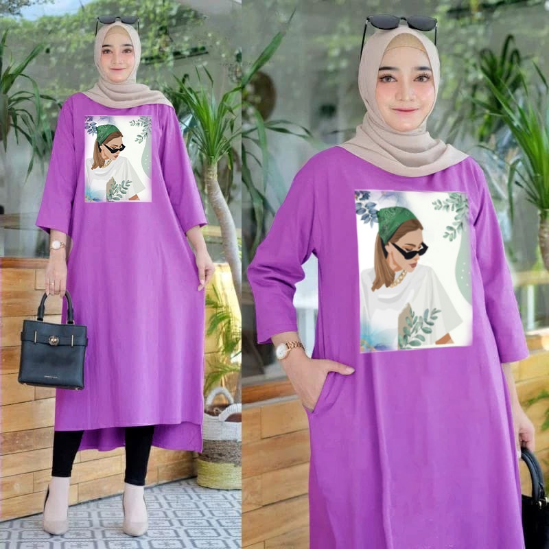 FF LONG TUNIK HIJAB COLABORATION TUNIK WANITA TERBARU 17
