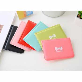 Dompet Kartu Wanita Pria Tempat Menyimpan ATM SIM KTP Mini Dompet Kartu Kulit 12 Slot Card Holder Korea Dompet Kartu Cutie Ribbon Murah Dompet Id Card