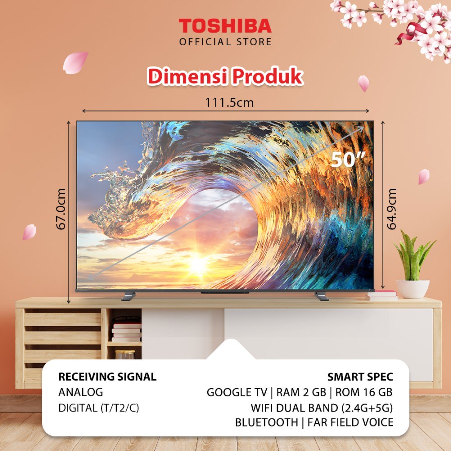 Toshiba LED Quantum Dot QLED Premium 4K 50 Inch Android Google TV 50M550MP