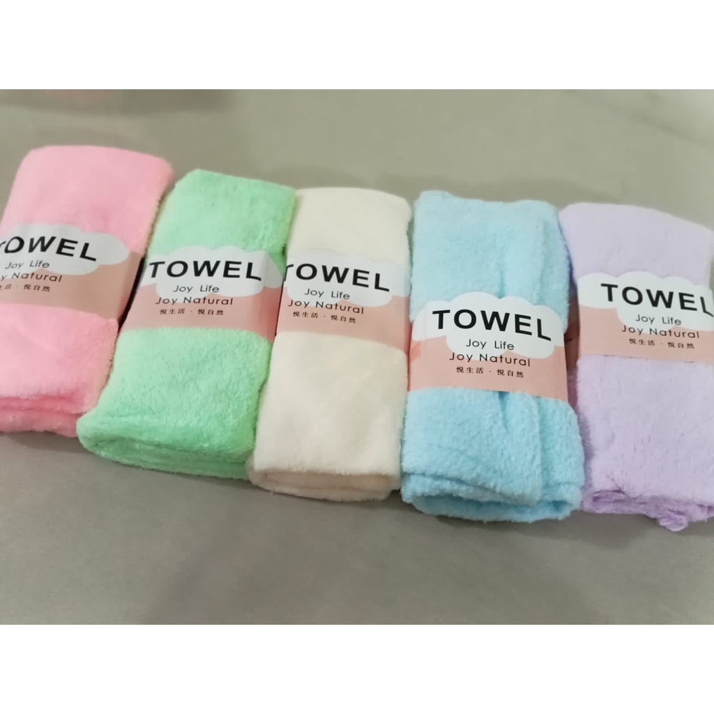 (COD)Handuk Mandi Microfiber Bulu Premium 35 x 75 cm Handuk Muka Super Nyerap Air Tebal