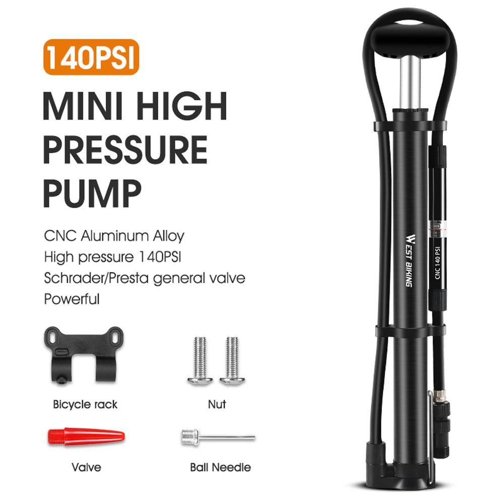 Lanfy Pompa Sepeda Portable Tahan Lama Pompa Angin Tekanan Tinggi Pompa Mini Multi-Fungsi 140PSI Pompa Bersepeda