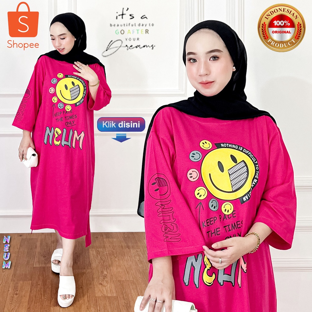 Long Tunik NEUM Original Tunik Panjang Oversize Terbaru 2022