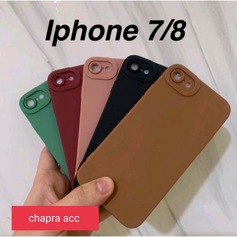 Type Hp iPhone 7 7s 7G / iPhone 8 Soft case/slikon/kondom/case terbaru macaron pro camera/kamera