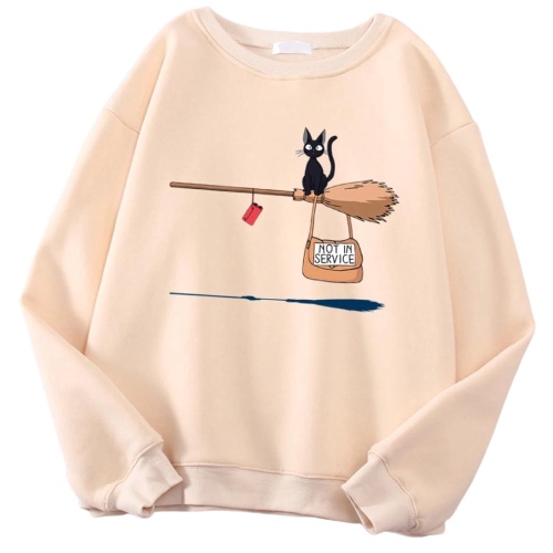 Baju atasan wanita terbaru Sweater Oversize Bahan Fleece KITTEN CREWNECK Sweeter