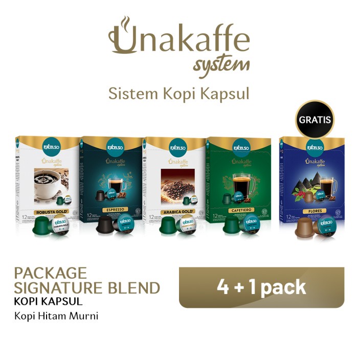 

Signature Blend Buy 4 Get 1 Coffee Capsule Unakaffe Flores