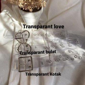 Promo  [BISA COD] TUMBLRSTORE Korean Belt Chain Rantai/transparan belt/ ikat pinggang transparant TE