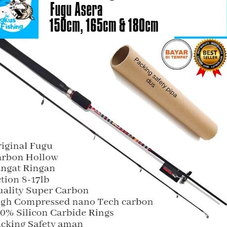 Sekarang Diskon Joran Pancing Fugu Asera 150cm,165cm & 180cm (8-17lbs) Carbon Hollow Murah - Engkus 