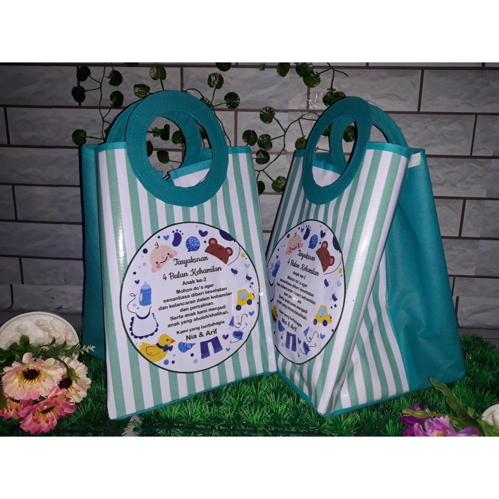 TAS PEGANGAN BULAT HAJATAN / TAS BERKAT MURAH / TAS SOUVENIR UNIK