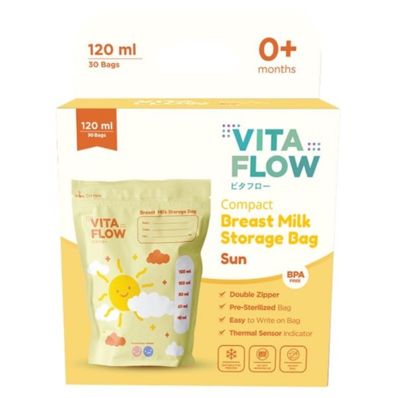 0Vitaflow vita flow Kantong ASI 125ml Breast Milk bag