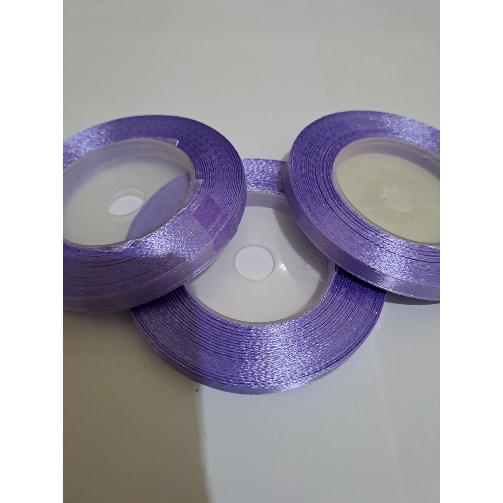 pita kado / pita jepang /Pita satin ukuran 1/4 inch / 0,6 cm PER ROLL WARNA