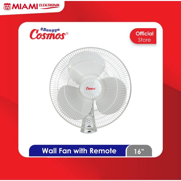 Cosmos Kipas Angin Wall Fan Remote 16-WFCR