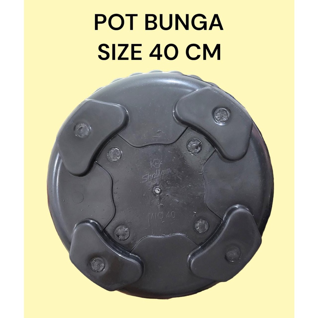 Pot BELIMBING 40 HITAM Pot MATAHARI 40 Pot Plastik Pot Bunga 40 cm