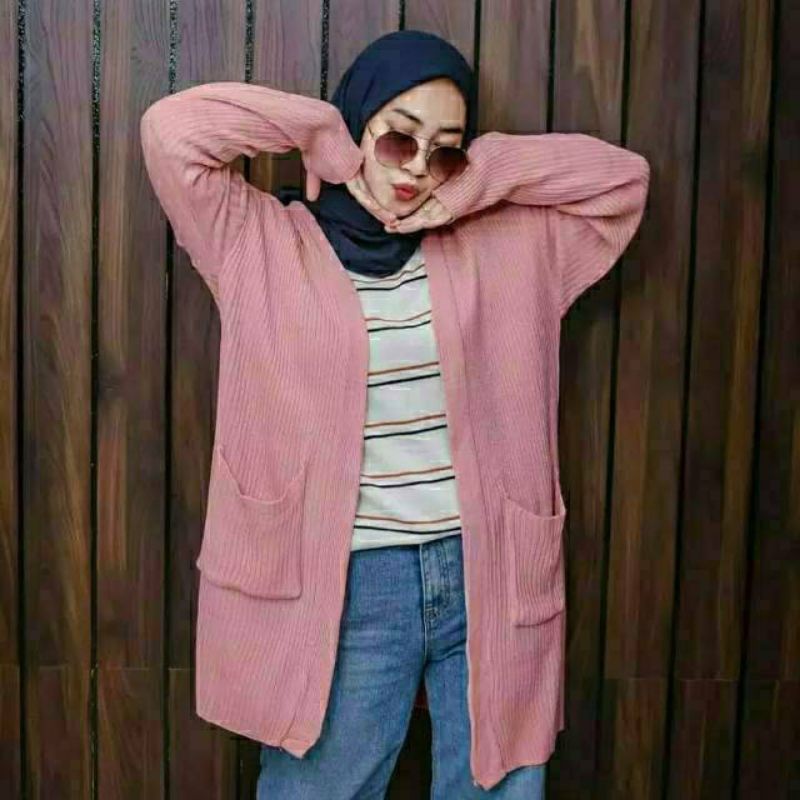 Cardy belle/cardygan oversize premium rajut wanita