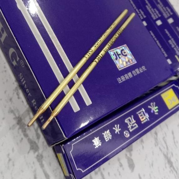 

ㆈ YHG Pen Silver for Leather Refill Pulpen Silver Pola Kulit (Bundle 10pcs) べ