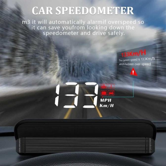 Speedometer Digital Display Hud Mobil Obd2 Rpm Head-Up Projector