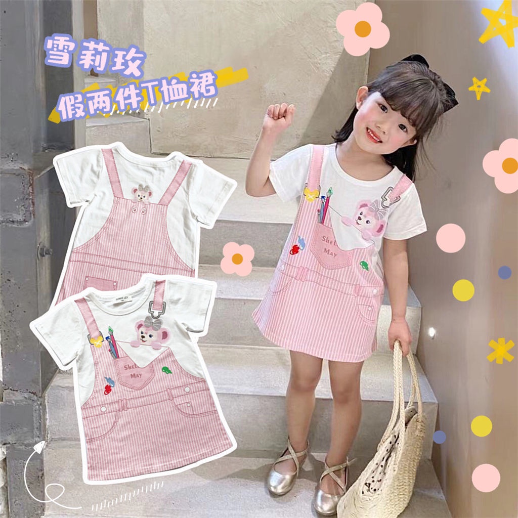 [Princess Kesli] Size 90-140 Baju anak perempuan motif kartun/Kaos anak perempuan 1-9 tahun Gaun anak Dres Kaos bayi anak perempuan