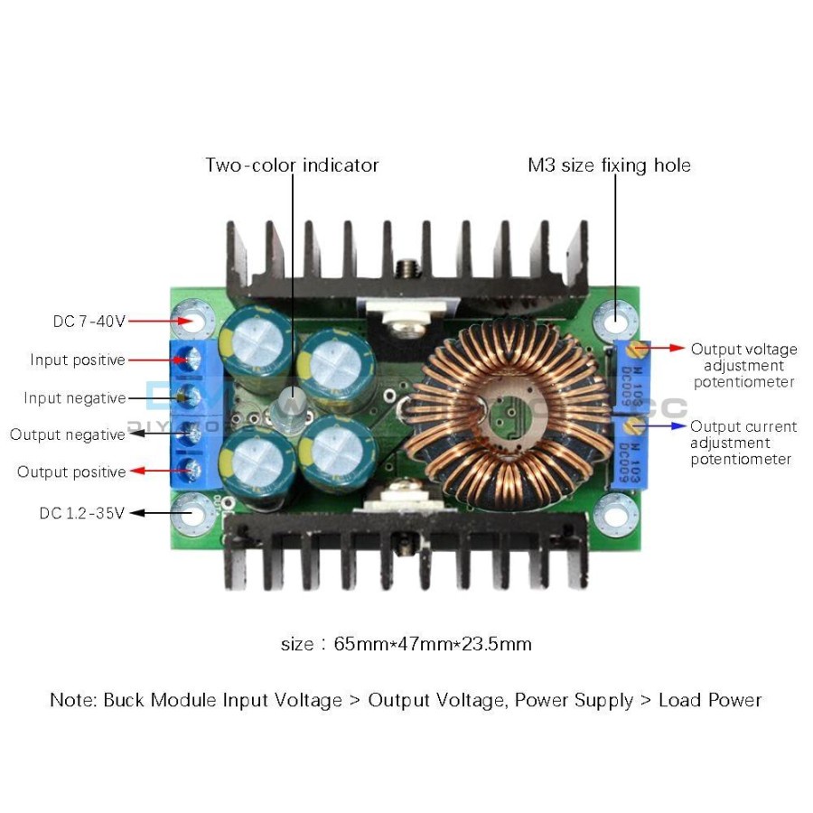 DC Step Down 300W 10A CC CV 0.8~28V Out Module Stepdown Power Supply