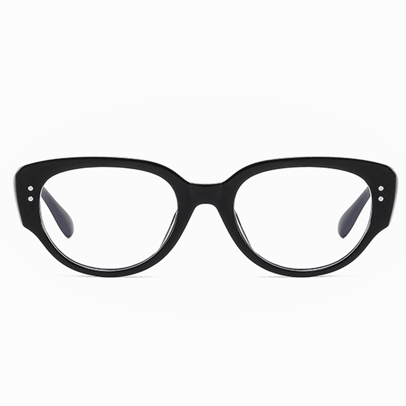 Roselife Korea Retro Hitam Biru Cahaya Memblokir Lensa Cat Eye Eyeglasses Untuk Wanita Trendi Face-lift Kacamata Kecantikan Luar Ruangan Kacamata Fashion Eyewear