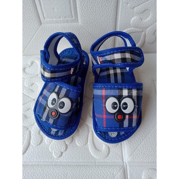 (1-3th) Sandal Gunung anak unisex cewek cowok 1-3 tahun bunyi cit cit motif pancoat kotak / sandal gunung prewalker bayi unisex cewek cowok perempuan laki laki / sepatu sandal anak bayi cowok cewek