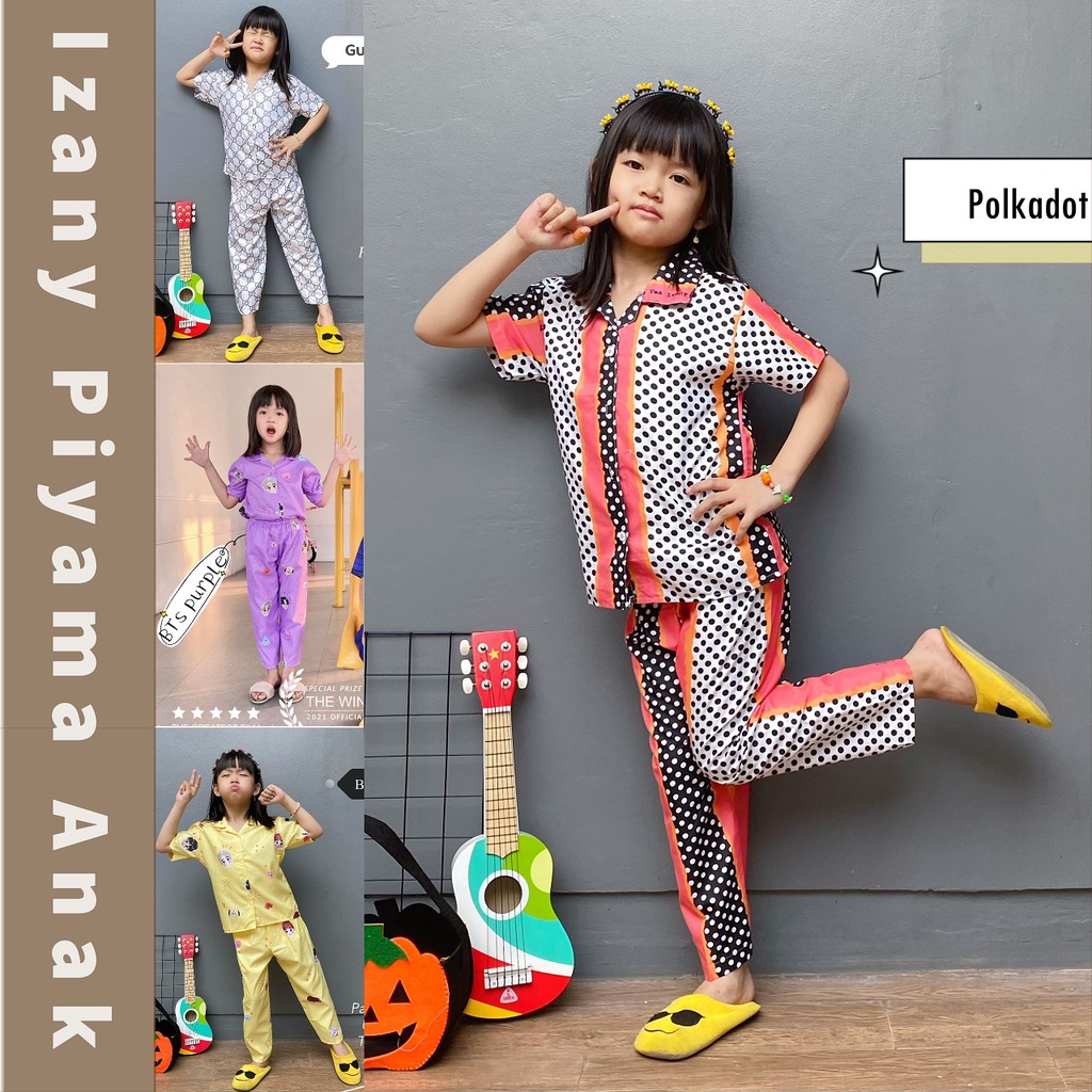 IZANY Piyama Anak / CP Anak Couple Motif umur 5 sd 11  tahun Part 1