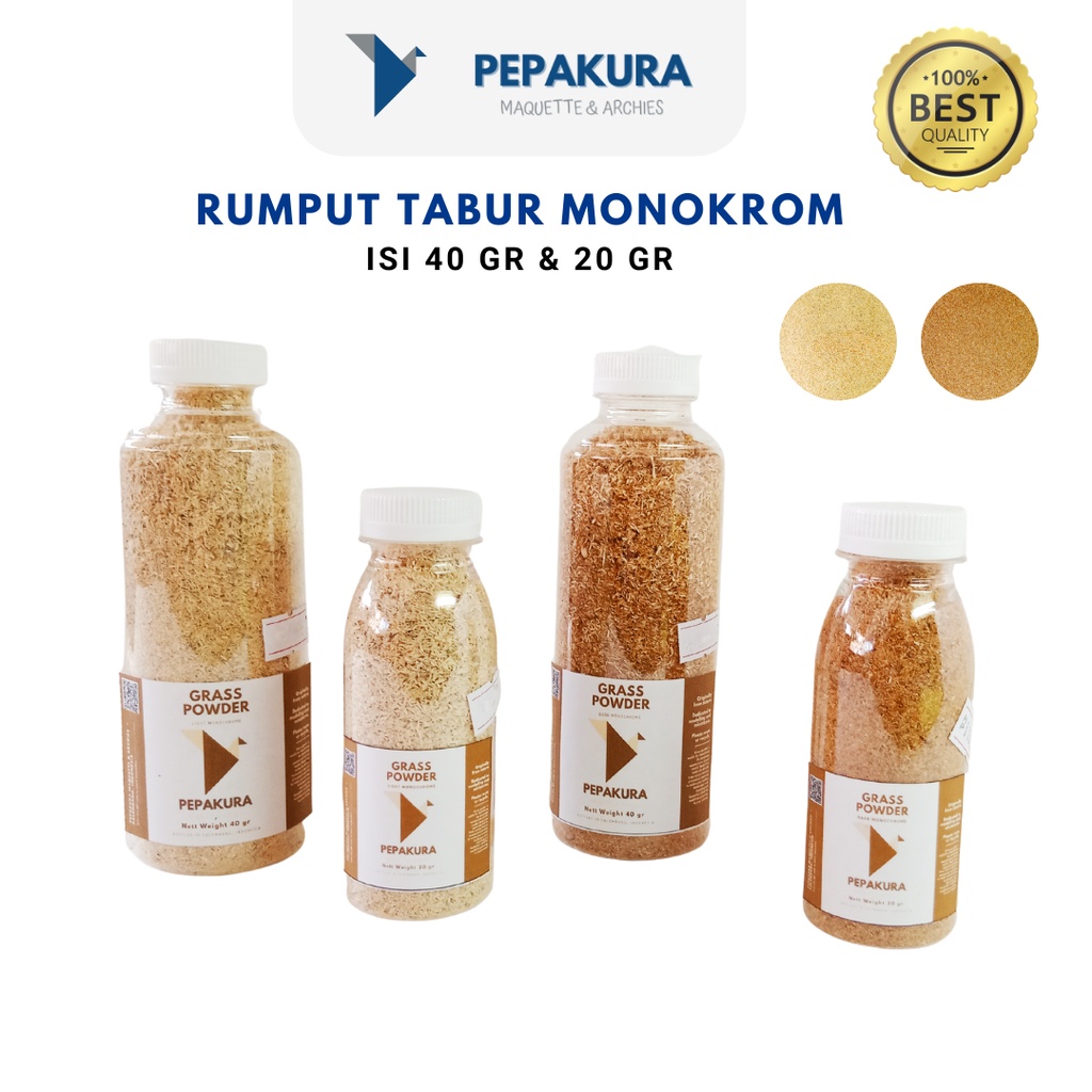 Grass Powder Monokrom - Serbuk Rumput isi 40 gr - Rumput Tabur Maket/Miniatur - Bahan Maket