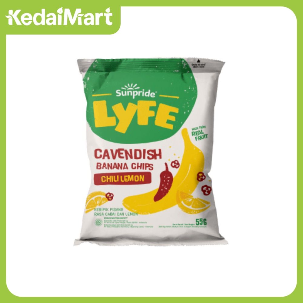 

Sunpride Lyfe Cavendish Banana Chips Chili Lemon 55 Gram