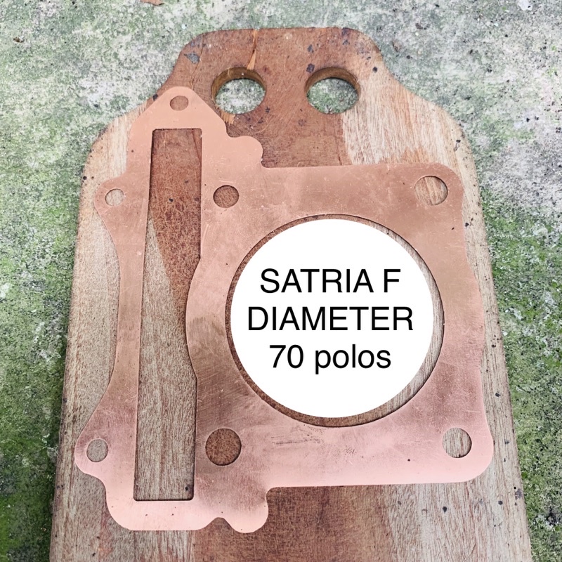 PAKING TEMBAGA BLOK HEAD SATRIA FU TEBAL 0.5 MILI PERPAK TEMBAGA SATRIA FU DIAMETER 70 MILI METER NO