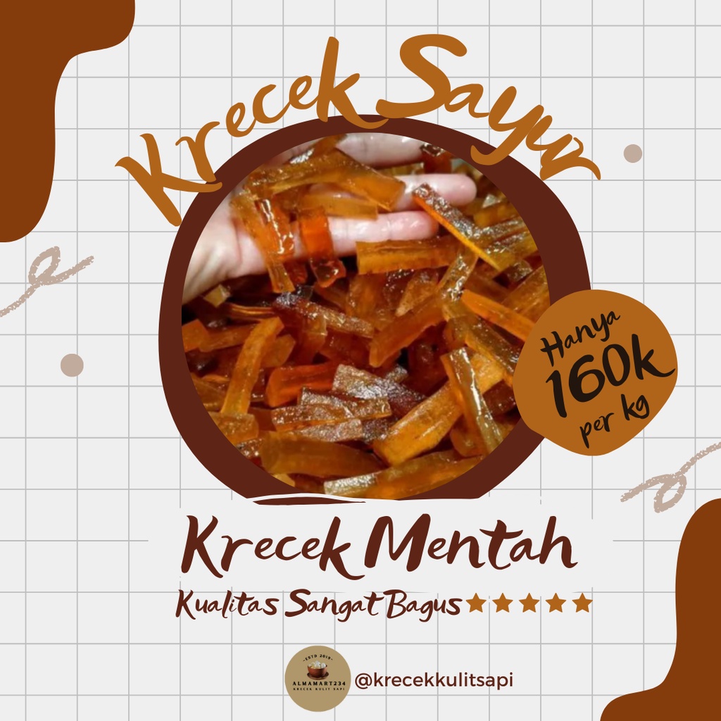 

KRECEK KULIT SAPI MENTAH KUALITAS SUPER