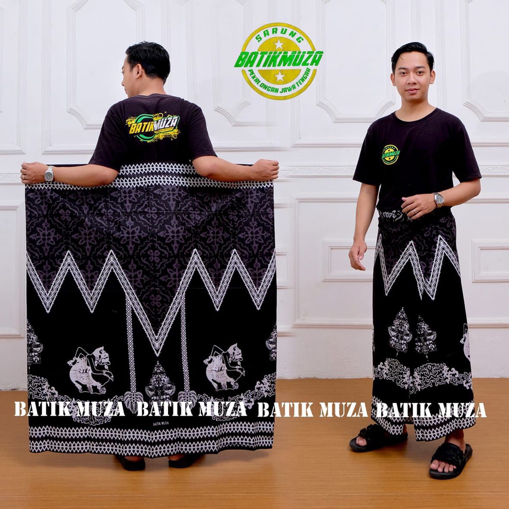 MUZA KATUN SARUNG SEMAR BATIK PRIA DEWASA SARUNG WAYANG SEMAR PRIA HANACARAKA PEKALONGAN SARUNG BATIK PRINT SARUNG BATIK PRIA BUKAN SARUNG MAHDA