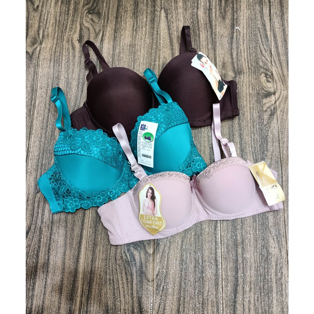 bh bra kawat paket 3pcs kualitas import cup B /size 34 36 38 40 /real picture