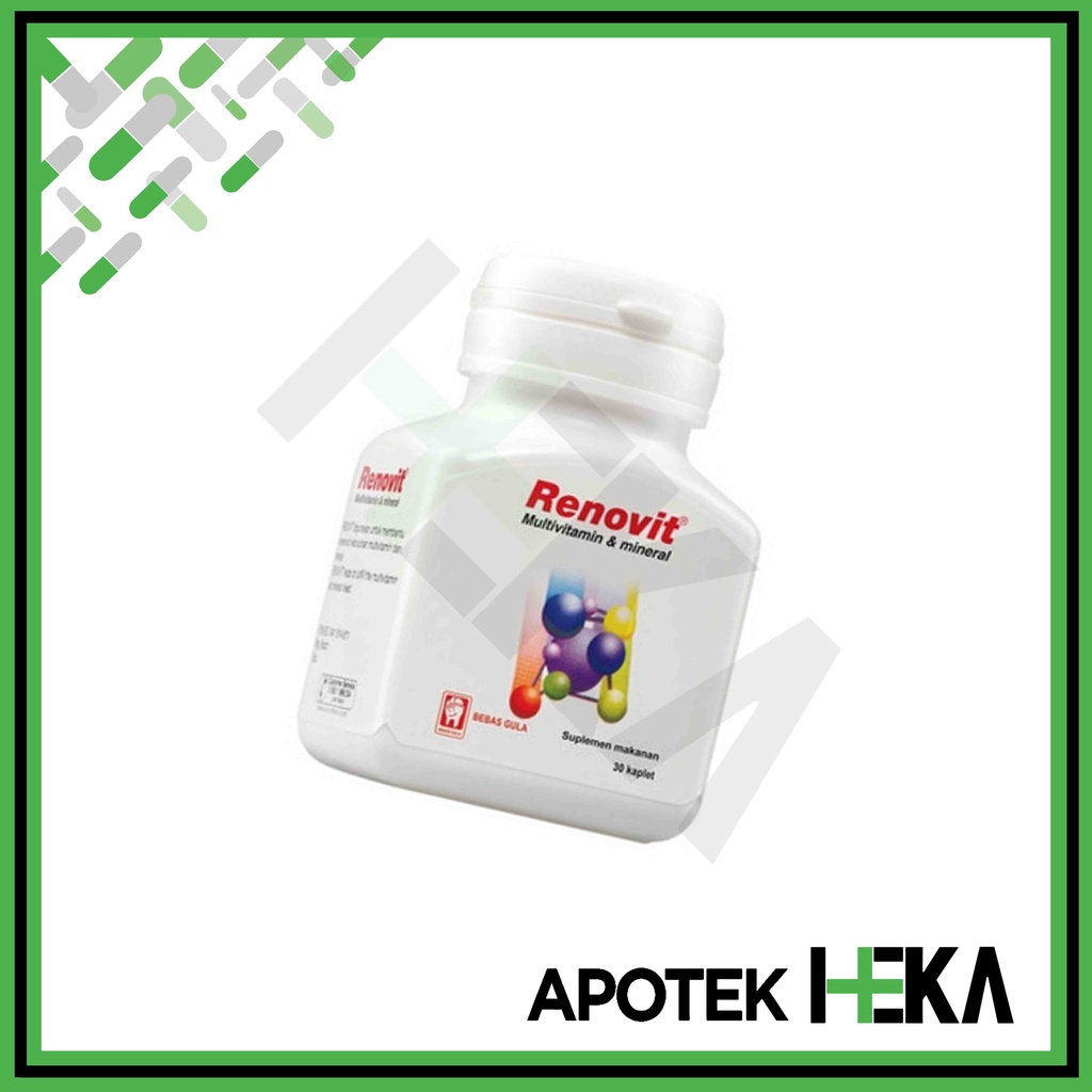 Renovit Multivitamin Mineral Botol Putih isi 30 Kaplet (SEMARANG)