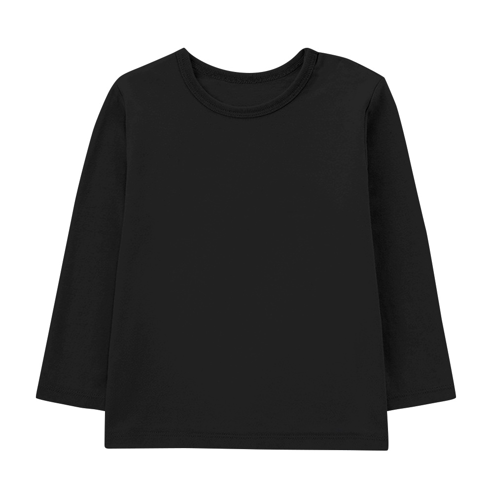 Kaos Polos Lengan Panjang Anak Laki-laki dan Perempuan Unisex  Warna Hitam