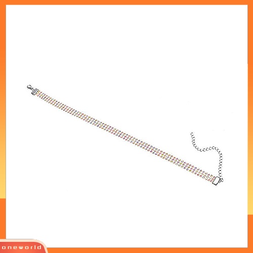 [WONE] Wanita Fashion Punk Mewah Berlian Imitasi Choker Kerah Kalung Perhiasan Pernikahan