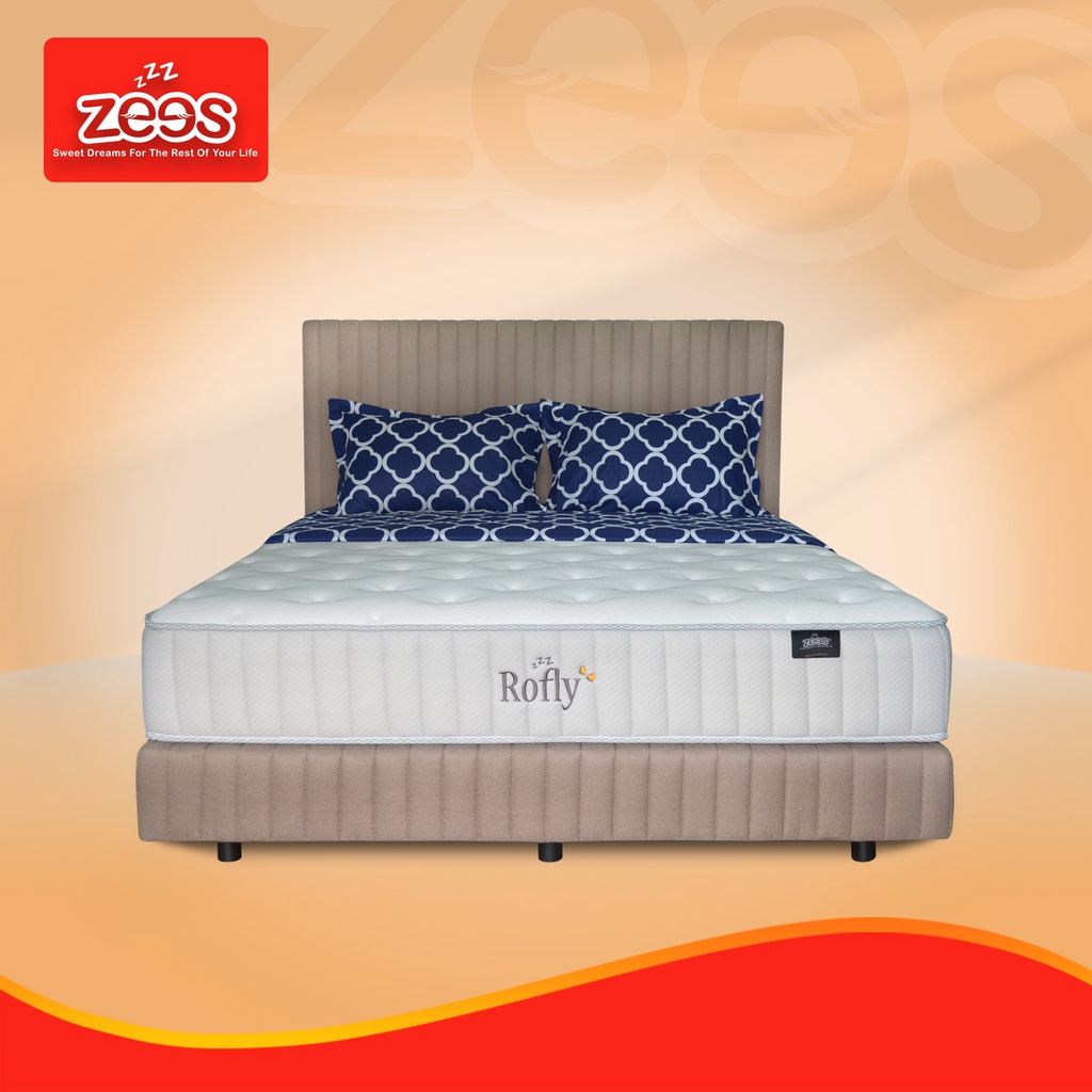 Jual Zees Spring Bed Kasur Rofly off white Emoticons Mattress Only