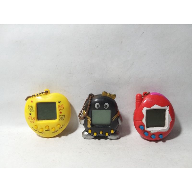 Game Watch Gimbot Gamebot Tamagotchi Robot Penguin Kucing Cat Meong Games Figure Figurine Rare Jadul