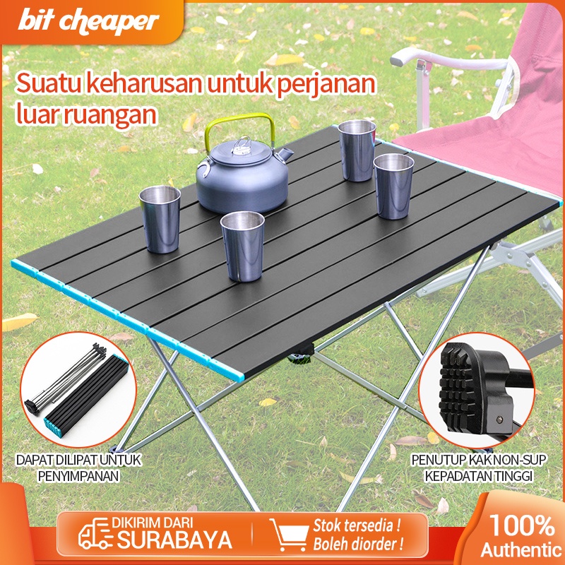 Luar ruangan portabel aluminium alloy tenda meja lipat sederhana meja campin