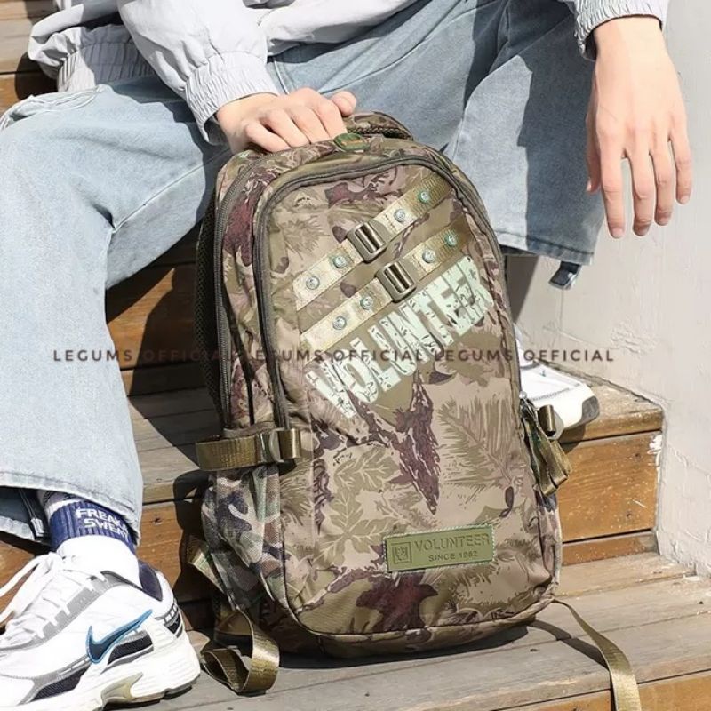Volunteer Tas Parasut Premium Tas Pria Import Tas Berburu Camouflage Tas Unik Pria